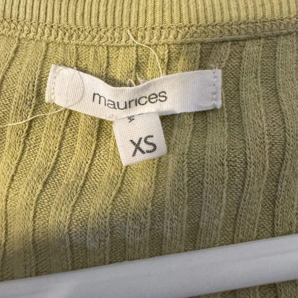 Olive Ribbed Tank Top - Picture 3 of 3